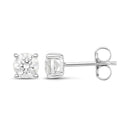 0.80 Carat Genuine White Diamond 14K White Gold Earrings-2