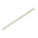 14K Yellow Gold 5.50 Cttw Round and Baguette Diamond Link Bracelet-5
