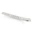 14k White Gold Slim Curved Diamond Wedding Ring (1/10 cttw)-1