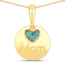 0.17 Carat Genuine Emerald .925 Sterling Silver Pendant-1