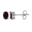 1.00 Carat Genuine Rhodolite .925 Sterling Silver Earrings-2