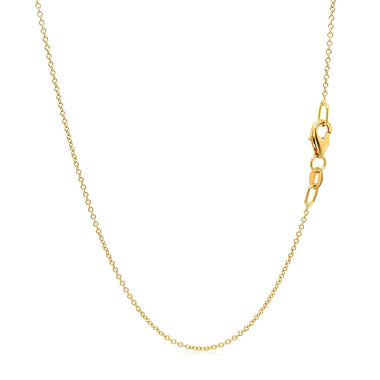 Double Extendable Cable Chain in 14k Yellow Gold (1.0mm) - 0