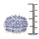 2.35 Carat Genuine Tanzanite .925 Sterling Silver Ring-3