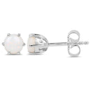 0.74 Carat Genuine Opal .925 Sterling Silver Earrings-2