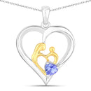 0.45 Carat Genuine Tanzanite .925 Sterling Silver Pendant-1