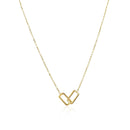 14k Yellow Gold Necklace with Interlocking Petite Rectangles-2