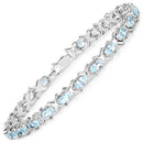 5.75 Carat Genuine Blue Topaz .925 Sterling Silver Bracelet-4