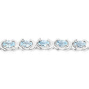 5.75 Carat Genuine Blue Topaz .925 Sterling Silver Bracelet-5