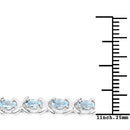5.75 Carat Genuine Blue Topaz .925 Sterling Silver Bracelet-6