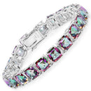 48.93 Carat Genuine Rainbow Quartz .925 Sterling Silver Bracelet-4