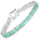 6.82 Carat Genuine Zambian Emerald .925 Sterling Silver Bracelet-5