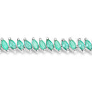 6.82 Carat Genuine Zambian Emerald .925 Sterling Silver Bracelet-6