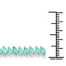 6.82 Carat Genuine Zambian Emerald .925 Sterling Silver Bracelet-7