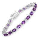 7.98 Carat Genuine Amethyst .925 Sterling Silver Bracelet-5