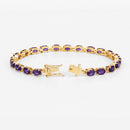 7.98 Carat Genuine Amethyst .925 Sterling Silver Bracelet-3