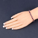 7.98 Carat Genuine Amethyst .925 Sterling Silver Bracelet-4