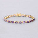 7.98 Carat Genuine Amethyst .925 Sterling Silver Bracelet-5