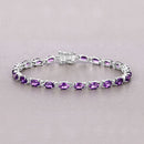 7.98 Carat Genuine Amethyst .925 Sterling Silver Bracelet-9