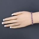 7.98 Carat Genuine Amethyst .925 Sterling Silver Bracelet-10