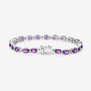 7.98 Carat Genuine Amethyst .925 Sterling Silver Bracelet-13