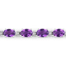 7.98 Carat Genuine Amethyst .925 Sterling Silver Bracelet-6