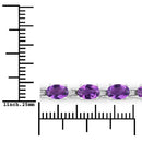 7.98 Carat Genuine Amethyst .925 Sterling Silver Bracelet-7