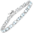 10.71 Carat Genuine Blue Topaz .925 Sterling Silver Bracelet-5