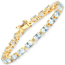 11.22 Carat Genuine Blue Topaz .925 Sterling Silver Bracelet-5