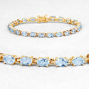 11.22 Carat Genuine Blue Topaz .925 Sterling Silver Bracelet-6