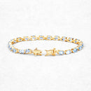 11.22 Carat Genuine Blue Topaz .925 Sterling Silver Bracelet-9