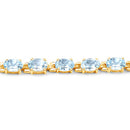 11.22 Carat Genuine Blue Topaz .925 Sterling Silver Bracelet-10