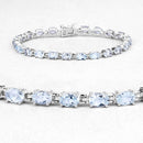 10.71 Carat Genuine Blue Topaz .925 Sterling Silver Bracelet-9