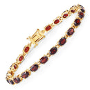 11.22 Carat Genuine Garnet .925 Sterling Silver Bracelet-5