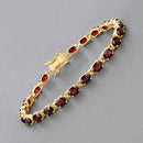 11.22 Carat Genuine Garnet .925 Sterling Silver Bracelet-7
