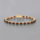 11.22 Carat Genuine Garnet .925 Sterling Silver Bracelet-8
