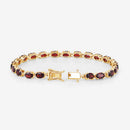11.22 Carat Genuine Garnet .925 Sterling Silver Bracelet-9