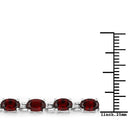 11.22 Carat Genuine Garnet .925 Sterling Silver Bracelet-6