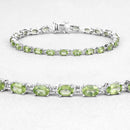 8.61 Carat Genuine Peridot .925 Sterling Silver Bracelet-9