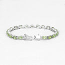 8.61 Carat Genuine Peridot .925 Sterling Silver Bracelet-10