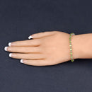 8.61 Carat Genuine Peridot .925 Sterling Silver Bracelet-12
