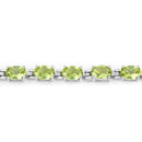 8.61 Carat Genuine Peridot .925 Sterling Silver Bracelet-7