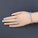 10.71 Carat Genuine Swiss Blue Topaz .925 Sterling Silver Bracelet-10