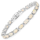 4.80 Carat Genuine Ethiopian Opal .925 Sterling Silver Bracelet-2