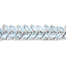 15.04 Carat Genuine Blue Topaz .925 Sterling Silver Bracelet-6