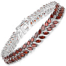 18.40 Carat Genuine Garnet .925 Sterling Silver Bracelet-4