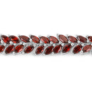 18.40 Carat Genuine Garnet .925 Sterling Silver Bracelet-5