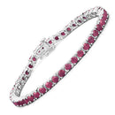 8.80 Carat Genuine Ruby .925 Sterling Silver Bracelet-3