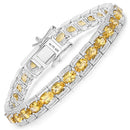 12.47 Carat Genuine Citrine .925 Sterling Silver Bracelet-2
