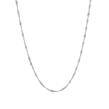 10k White Gold Singapore Chain(1.50 mm) - 0