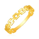 14k Yellow Gold Chain Link Ring-1